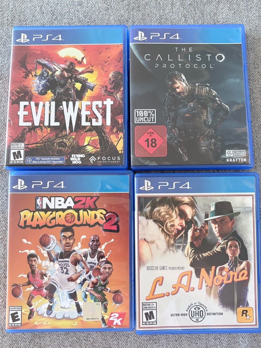 PlayStation 4 Game Case - Blue PS4 Game Cover (Pack)